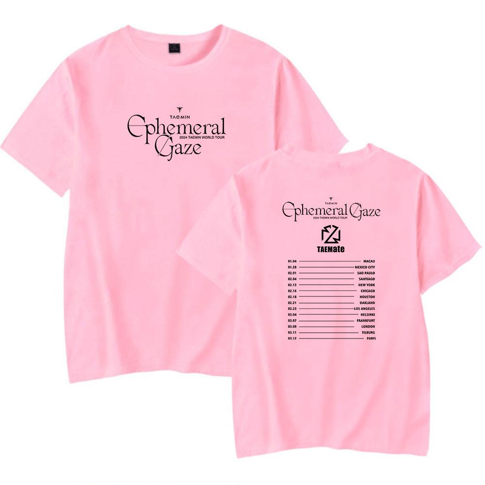 Summer Funny Taemin Ephemeral Letter T Shirt Cool Women Men s Tshirt O Neck Casual Unisex Streetwear Fashion Kids Tee XXS розовый 1290₽