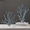 Light Blue Coral Ornaments Resin Handicrafts Table Decoration Simulation Coral Sculpture Modern Artwork Room Aesthetic Decor
