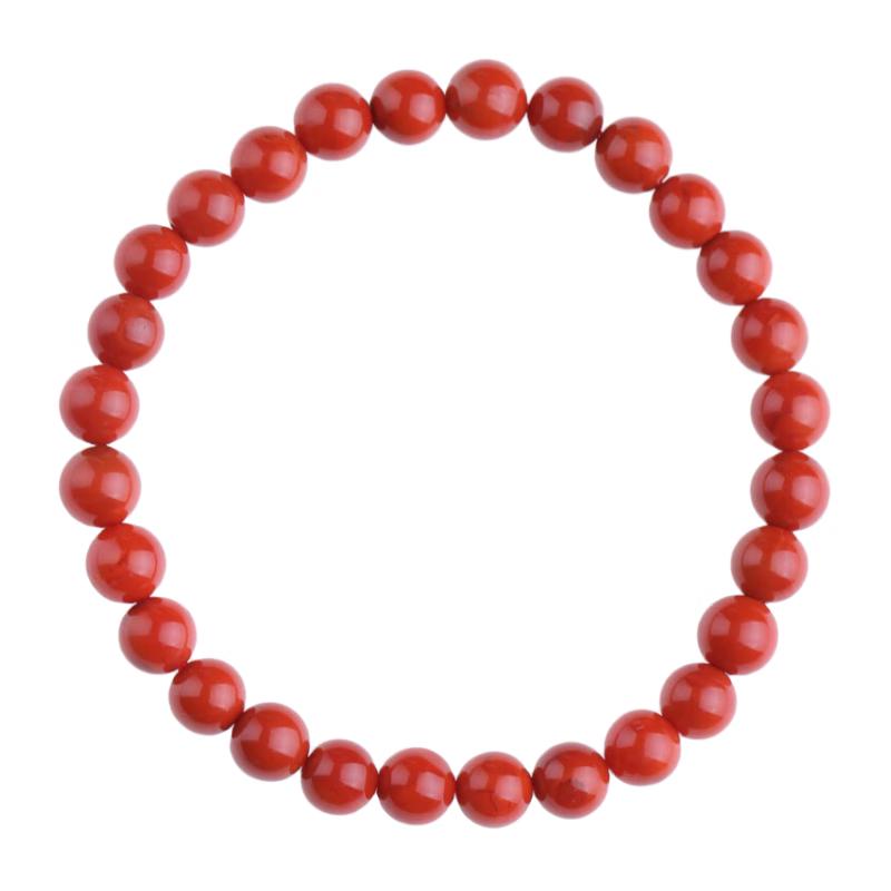 Liangshan South Red Agate Beaded Bracelet 6.5-7mm