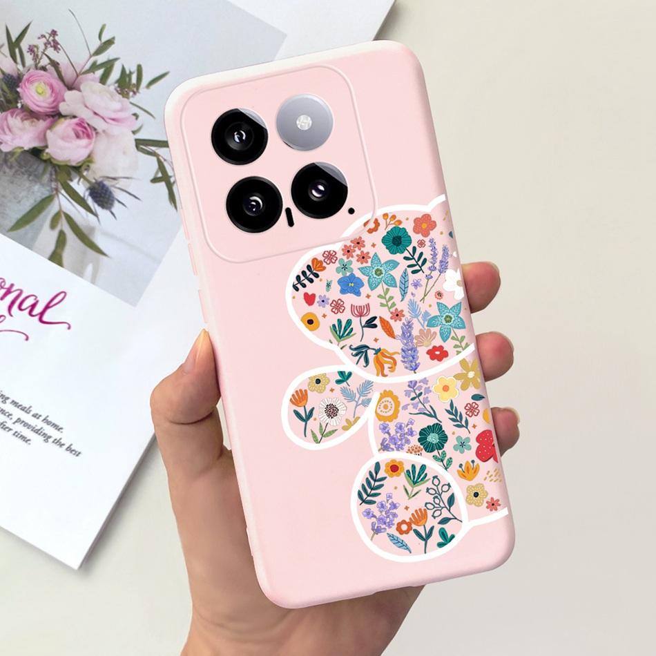 For Xiaomi 14 Phone Case Xiaomi Mi 14 5G Mi14 2024 Cute Cat Cartoon Jelly Silicon Soft Protective Back Cover