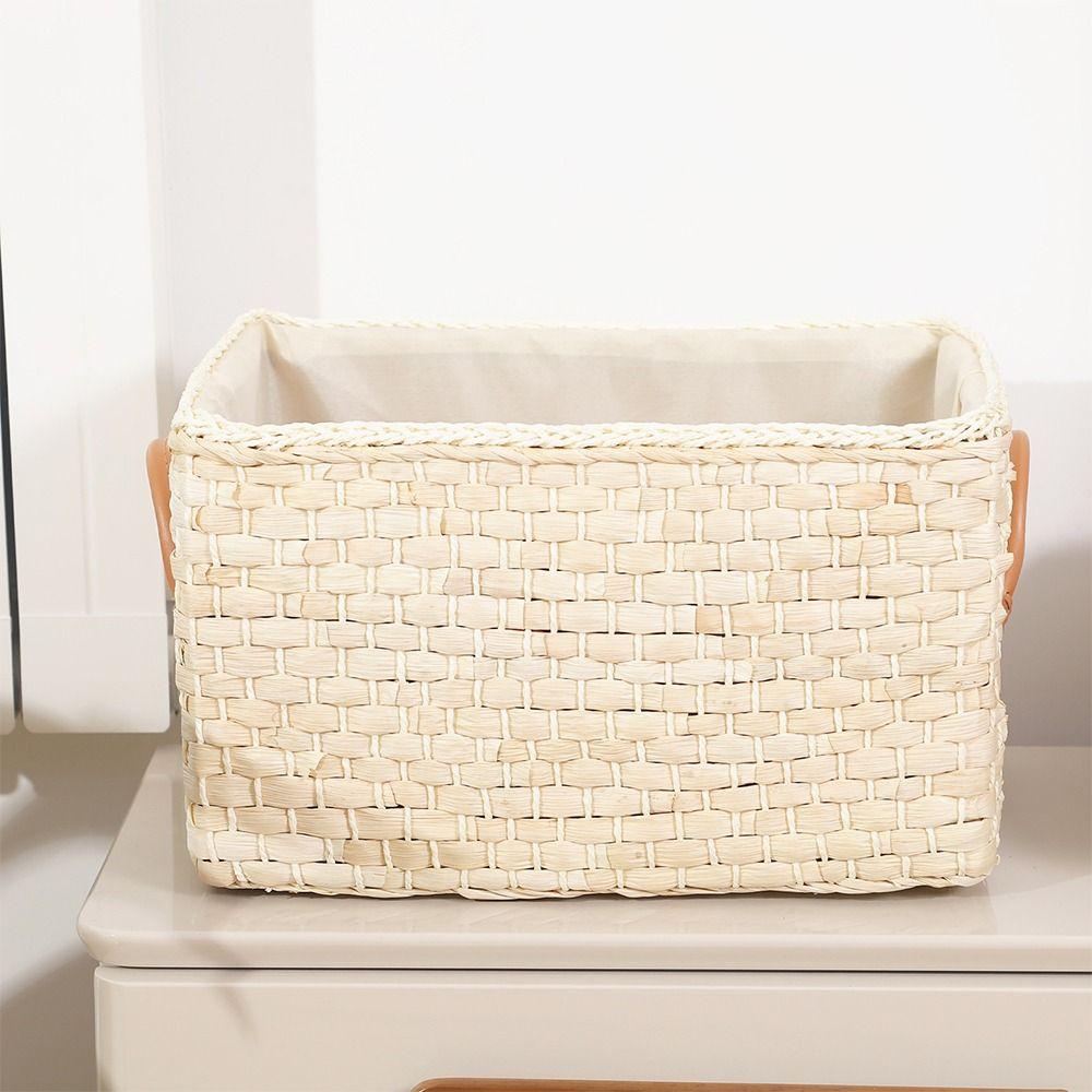 Cesta de almacenamiento organizadora de cocina, contenedores de algas marinas tejidos de ratán, nueva cesta de mimbre, 1 Uds.