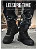 Men's Large Size Anti-slip Outdoor Hiking Combat Boots - Casual Lace-up Thick-soled Military Boots