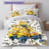 Minions Themed Printed Bedding 3PCS Cute Cartoon Suit For Children Boys Teens Bedroom Home Decoration