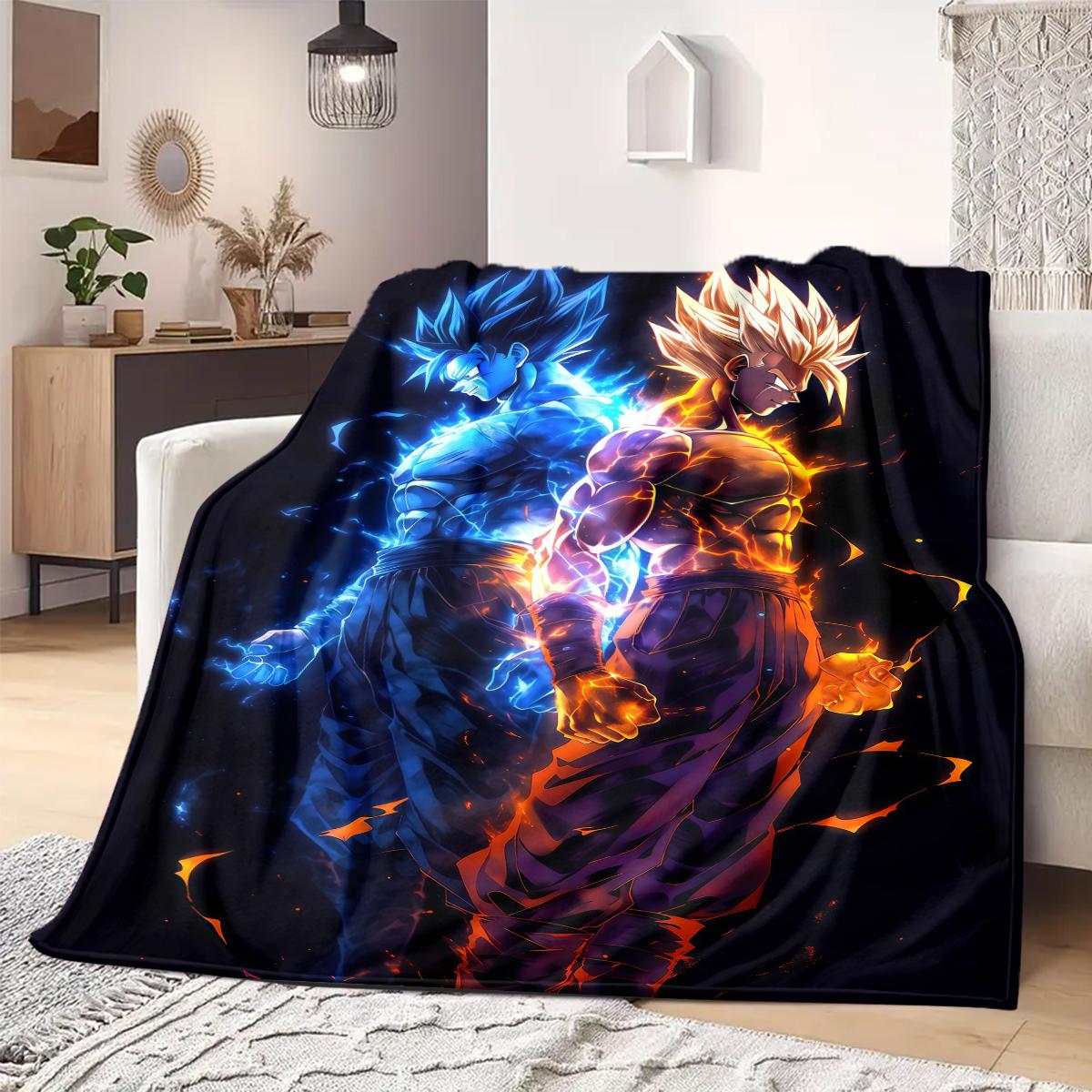 

Son Goku Print Blanket Warm Comfortable Flannel Blanket Suitable for Bedrooms,Sofas, Beds,Chairs,Travel -QIAO134 75x90cm