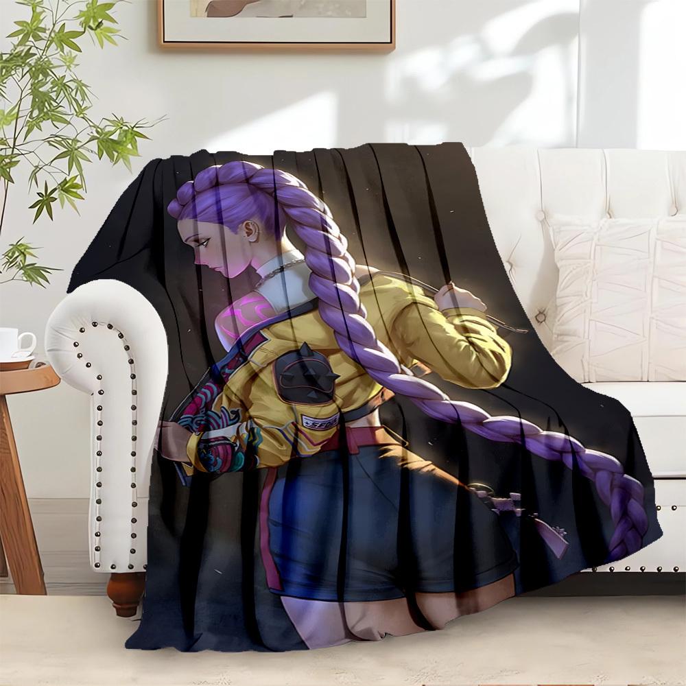 

K POP Anime Girls Group Four Seasons Soft Warm Blanket All Season Thick Knit Polyester Bedspread for Bed, Camping, Travel 80x120cm