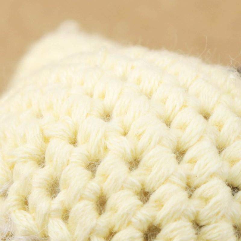 Crocheted Animal Head Keychain Crochet Keys Chain Backpack Pendant Acrylic Fibers Material for Birthday Christmas Party
