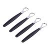 Stainless Steel Tongue Cleaner Set 4pcs Ergonomic Curved Design Metal Scraper for Fresh Breath