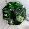 Green Jester Collage Automatic Umbrella - Suitable Travel Outdoor Portable Umbrella Birthday Gift Daily Essentials