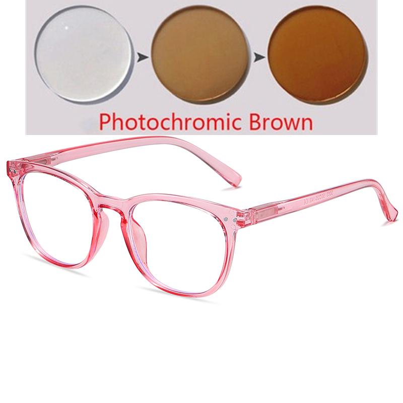 Blue Light Blocking Oval Shortsighted Computer Goggles Women Men Fashion Student Prescription Glasses Myopia -0.5 -0.75 To -6.0