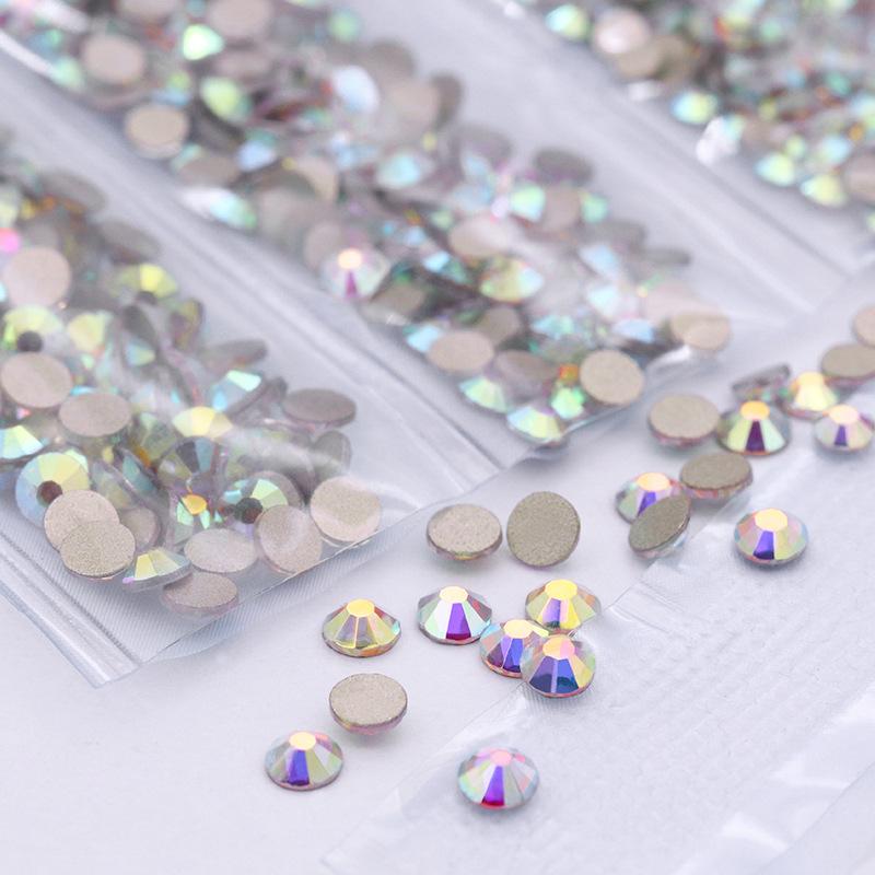 Style Bulk Flat Back Crystal Non Hot Fix ab Glass Rhinestones Ss20 for Nail Art