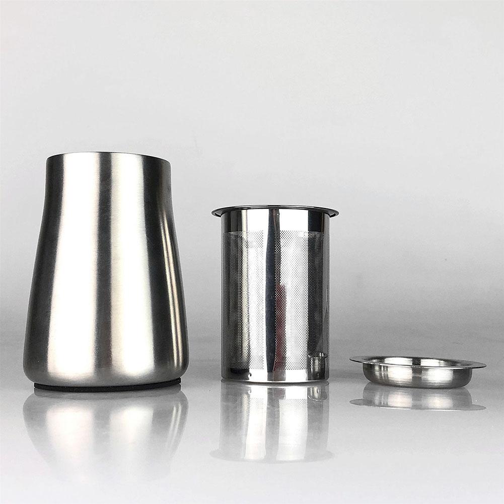 1 Stück Kaffeesatzfilter Kaffeesieb Auffangbehälter Zum Filtern von Kaffeesatz Kaffeezubehör 3*4,7 Zoll Silber, Grau