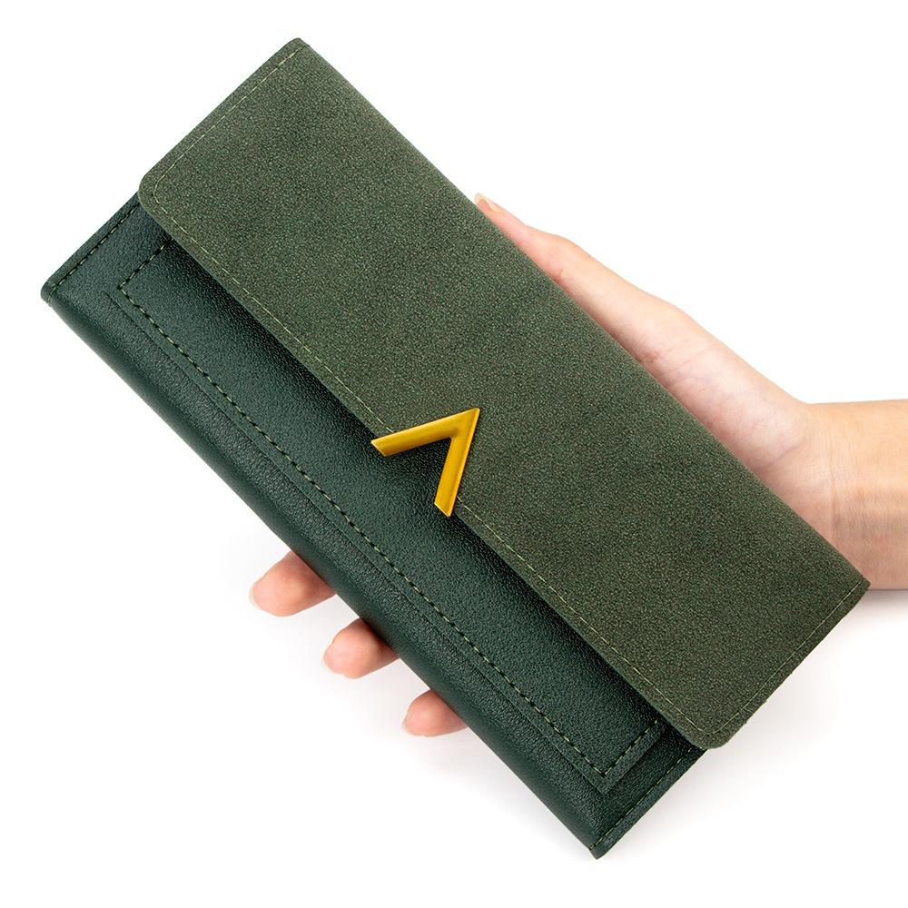 

Women s V-Shaped Buckle Long Wallet Clutch Purse Coin Card Holder 18.8 * 9 * 2.7cm чорний