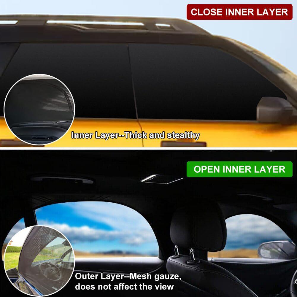 Upgraded Zipper Style Car Mosquito Curtain & Sunshade - Ventilated and Breathable