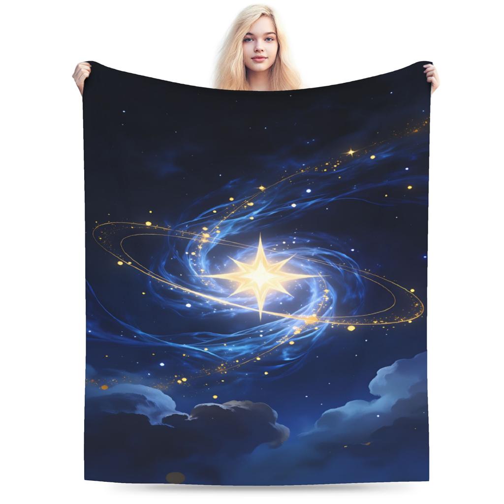 Galaxy Sunglasses  Flannel Blanket Winter  Soft Durable Throw Blanket for Girls Boys Chair Graphic Bedspread Sofa Bed Cover