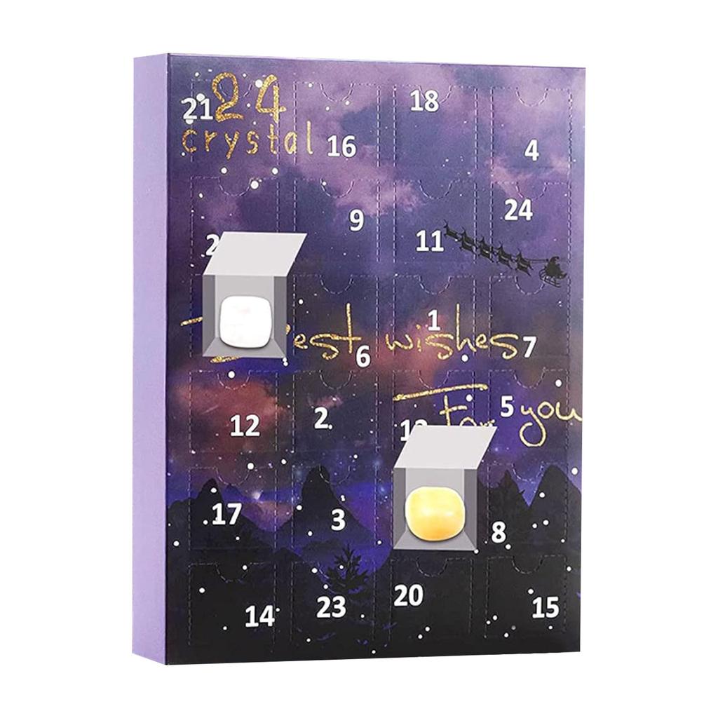 24 Christmas Countdown Calendar Gift Box Children's  Stone Rolling  Box Christmas Gift Box