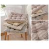 Warm Tone Simple Striped Print Chair Cushion Household Office Sedentary Thicken Soft Seat Pad Home Decor Non-slip Chair Mat