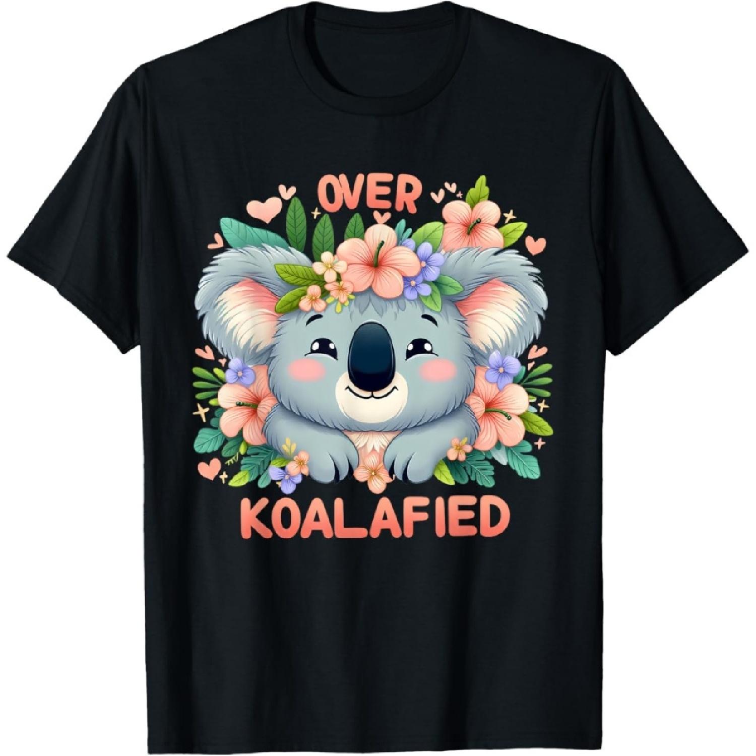 Милая Пастельная Цветная Забавная Футболка с Коалой  Over Koalafied (1) S
