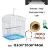 Starling Special Rustproof Electroplated Extra Large Bird Cage for Cockatiels, Parrots, Pigeons - Tiger Skin Design.