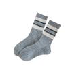 Grey-toned Women's Autumn and Winter Woolen Socks, Thickened and Warm Pile Socks, Striped and Color-blocked Winter Woolen Long Socks