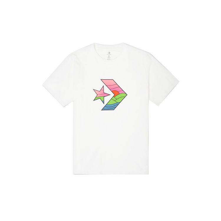 

Converse Color-Block Повседневная спортивная футболка с короткими рукавами с принтом Мужские топы Белые 10021515-A01