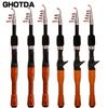 Ultra-short Section Sea Rod Portable Telescopic Small Sea Rod Lure Fishing Rod 1.3-1.8m Carbon Spinning Casting Baitcasting Light Travel Lure Rod
