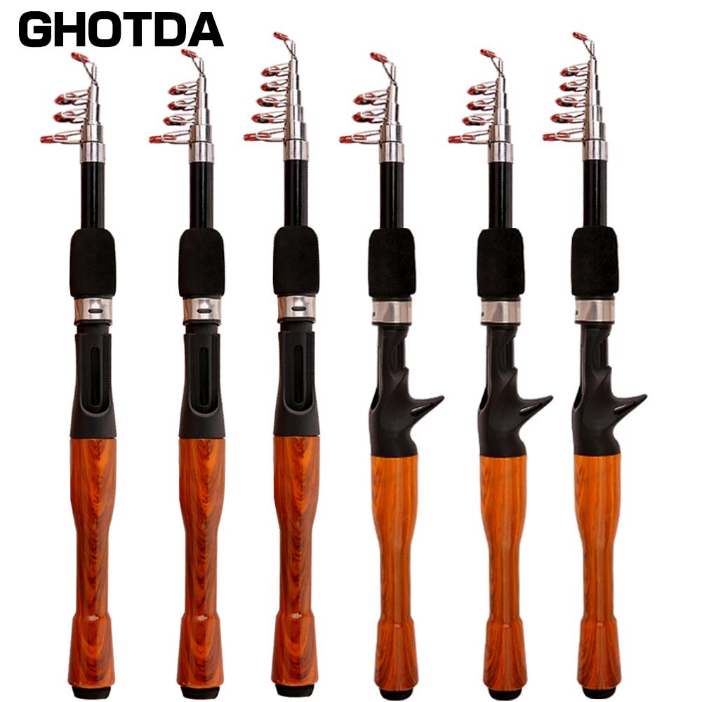 Ultra-short Section Sea Rod Portable Telescopic Small Sea Rod Lure Fishing Rod 1.3-1.8m Carbon Spinning Casting Baitcasting Light Travel Lure Rod