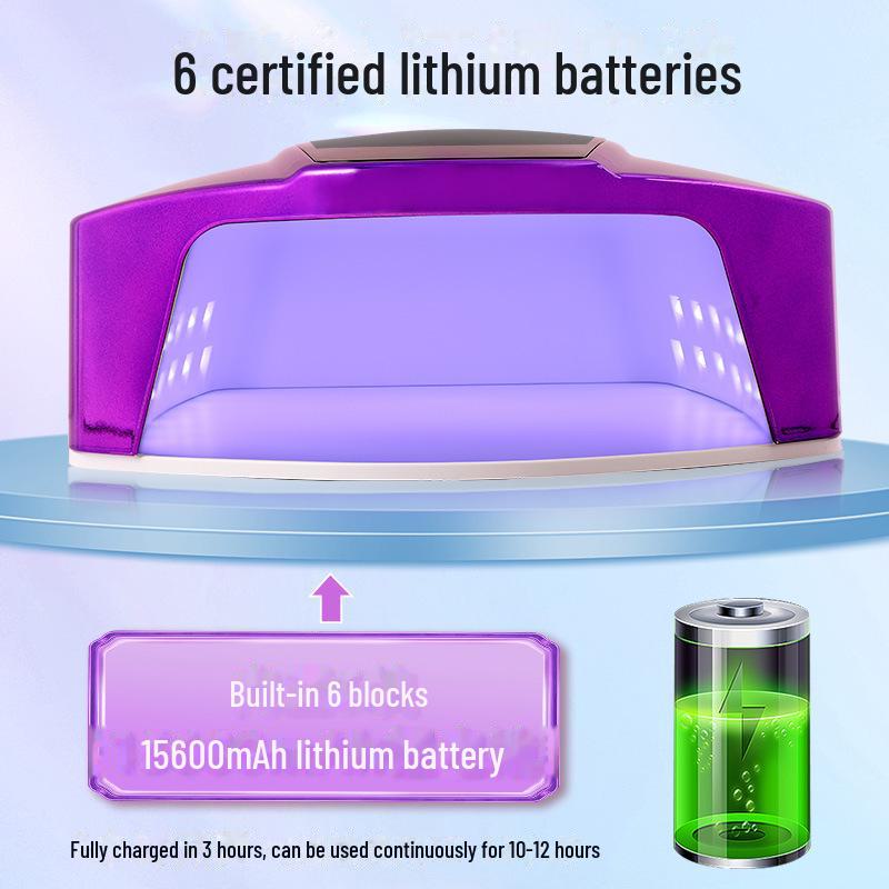 96W Rechargeable Nail Light Therapy Machine for High-Power Gel Drying