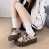 Muffin Platform German Training Shoes Women's 2025 New Autumn Retro Color Matching Versatile Niche Design Casual Board Shoes