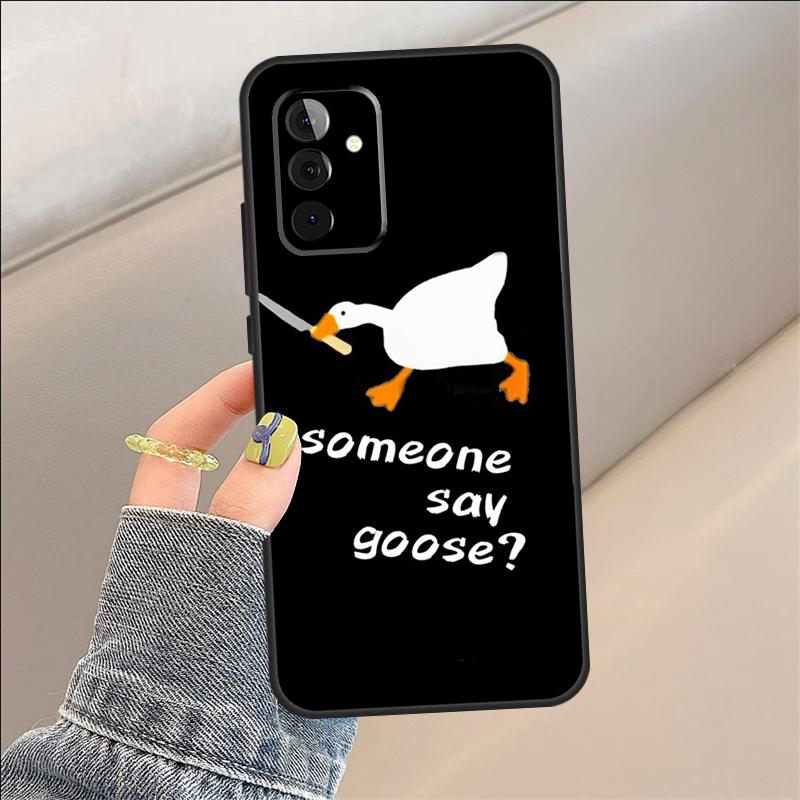 Cartoon Cute Goose Case For Samsung Galaxy A54 A14 A36 A16 A33 A56 A26 A15 A55 A53 A35 A22 A32 A52 A34 A05 A06