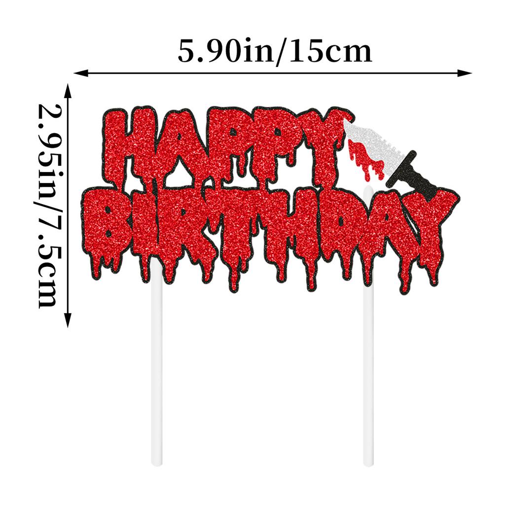 Halloween Bloody Horror Party Arrangement Bloody Handprint Birthday Flag Honeycomb Ornament Set