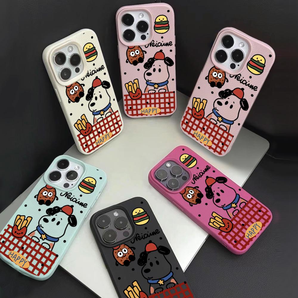 Phone Case for iPhone 11 13 Case iPhone 12 14 15 16 Pro Max 12 Pro 15 Plus 16 Pro Leather Painted Waterproof Drop-proof and Wear-resistant Cartoon