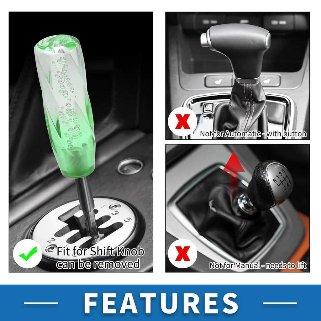 Ein ABSOPRO Universal-Schaltknauf 15 cm Schalthebelknauf mit 2 Adaptern für