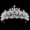 Quality Pearls Leaves Crown Headband Princess Tiaras Diadem Pageant Bride Headdress Bridal Wedding Hair Jewelry Ornaments