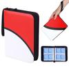 Card Binder with 50 Removable Sleeves Large Capacity Zipper Closure Lightweight Portable Card Collection Binder Game Card Holder