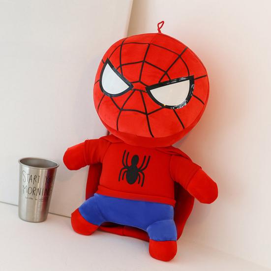 Stuffed Hooded Spider Boy Plush with Hanging Lanyard Soft PP Cotton Movie Character Hero Plushie Toy Doll Home Decoration Kids Adults Fans Gift