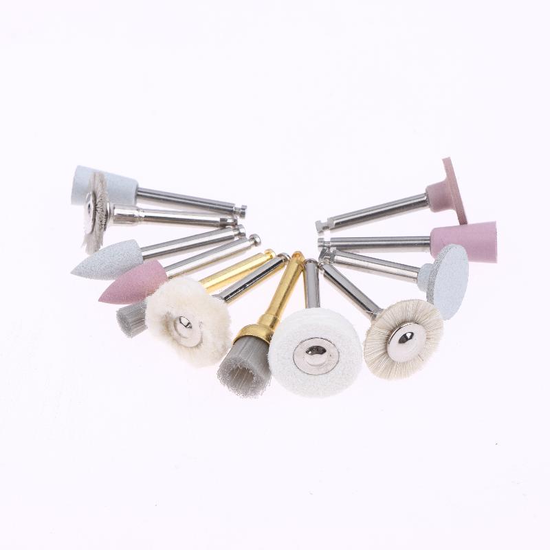 

12 PCS Upgraded Silicone Brush Grinding Head Mixed Polishing Set Achieve High-gloss Polishing With Polishing Paste коричневий