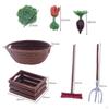 Dollhouse Farm Scene Accessory Collection Assorted Color Miniature Farming Set with Basket
