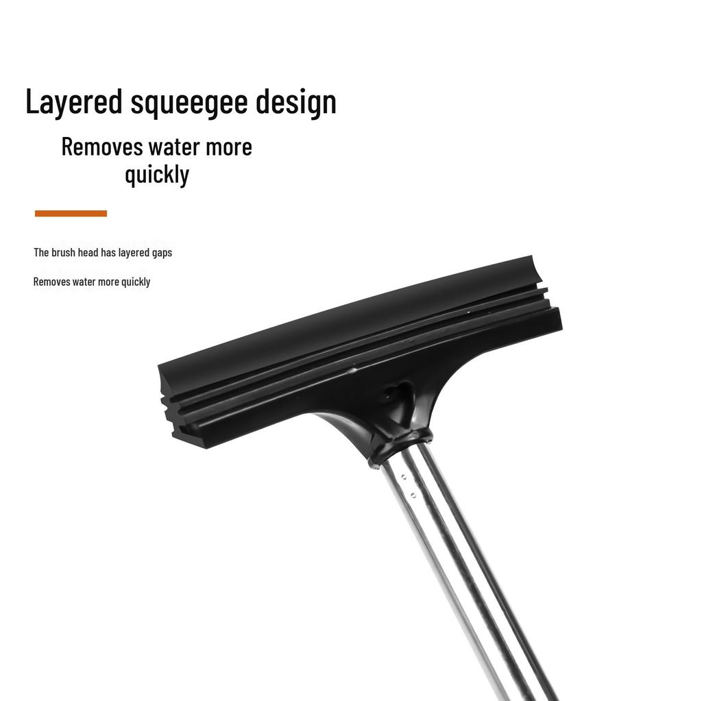 Retractable Rearview Mirror & Window Cleaning Brush/Squeegee
