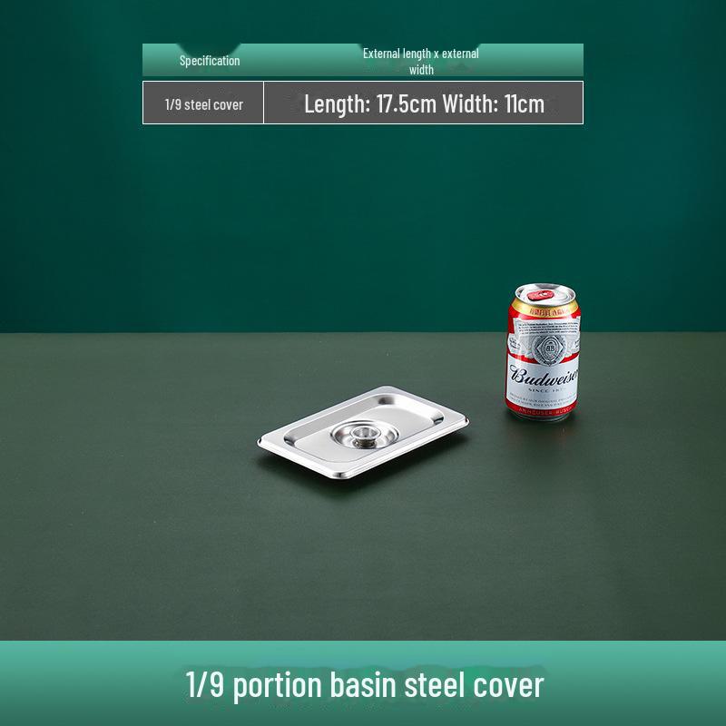 

Квадратная сервировочная миска из нержавеющей стали с крышкой для фаст-фуда, молочного чая, приправ или горячих блюд Thickened
