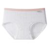 Damen Mode Frühling und Herbst Farbkollision Reine Baumwolle Taillenverlängerung Antibakterielles Schrittdreieck Slips