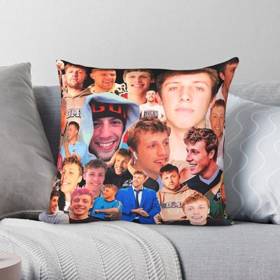 Wroetoshaw Harry Lewis Quadratische Kissenhülle Polyester Leinen Samtmuster Reißverschluss Dekoration Wurfkissenhülle Heimkissenbezug 45x45