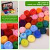 45 Colors Felt Wool Roving Needle Felting Starter Kit with Supplies for Beginners DIY Felting Craft Home Decoration