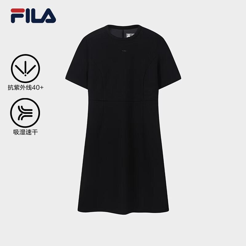 Женское вязаное платье-футболка FILA L чёрный