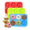 6 Löcher Silikon-Donutformen Antihaft-Silikon-Donut-Backform-Set, Leicht zu entformen Hitzebeständig und Spülmaschinenfest.