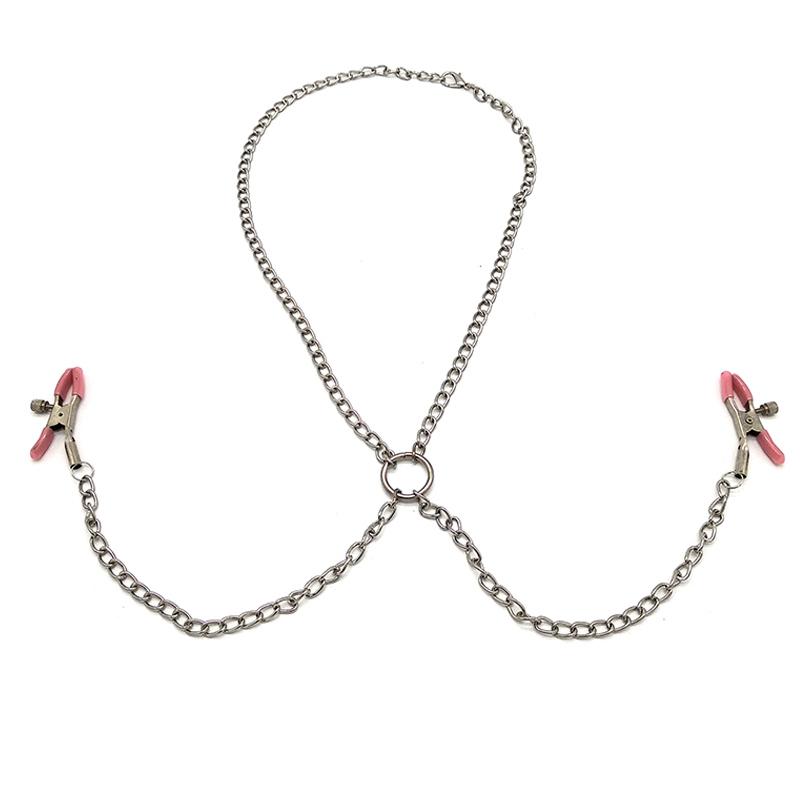Neck Chain Erotic Nipple Stimulator Clamps BDSM Toys Breast Clips Flirting Pinzas Pezones Nipple Massager Clamp Adult Sex