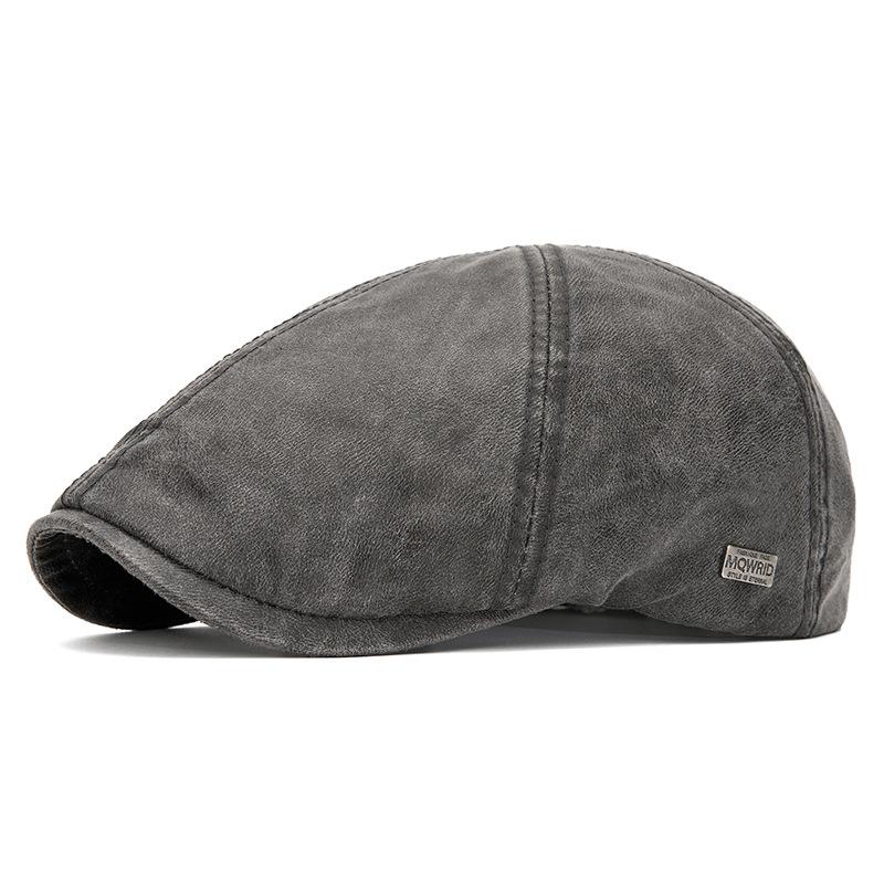 Washed old men and women forward hat autumn and winter British retro beret thermal cap casual newsboy hat