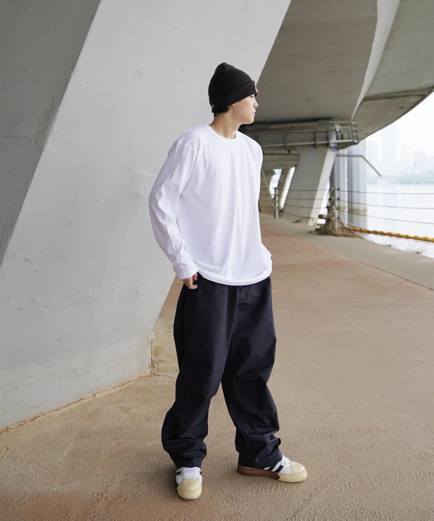 CREAM SODA LAB Solid Basic Long Sleeve White