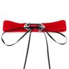 Wide Velvet Choker, Hollow Alloy Pendant Soft Velvet Streetwear Neck Collar