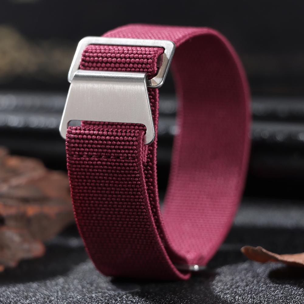 18mm 20mm 22mm Nylon Watchband for Seiko Army Military Woven Elastic Straps for French Troops Parachute Bag Men Women Sport Band