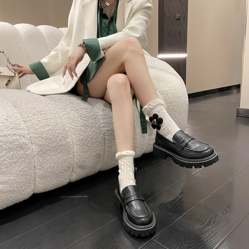 New Japanese Style College Student Shoes Cosplay Lolita Shoes for Women/Girl Fashion Black/Coffee Uniform Platform Shoes 2024